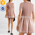 Pleated Wool and Silk-blend Playsuit Manufacture Wholesale Fashion Women Apparel (TA3029J)